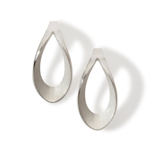 mirror twist earrings - white